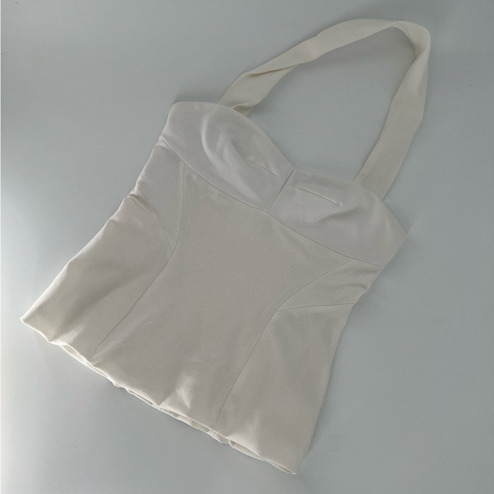 Cushnie Et Ochs Rare Scarf Neck Sweetheart Neckline Pin Up Vintage Inspired Top